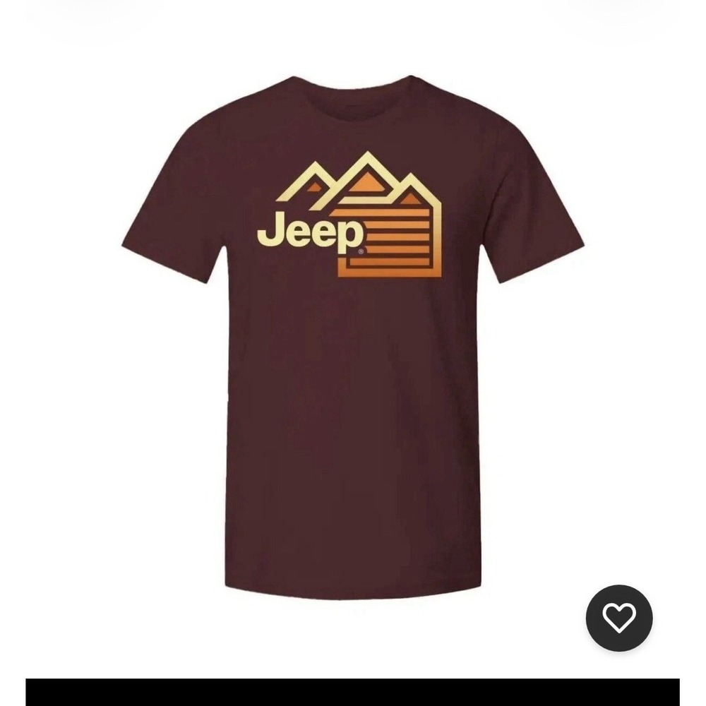 Jeep Mens Mountain Peak Crew Neck Vintage Style Graphic T-Shirt NWT Sz M